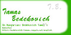 tamas bedekovich business card